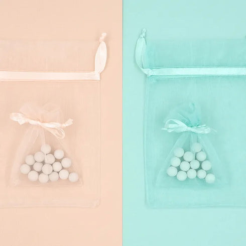 Peach Colour Mini Organza Gift Bags